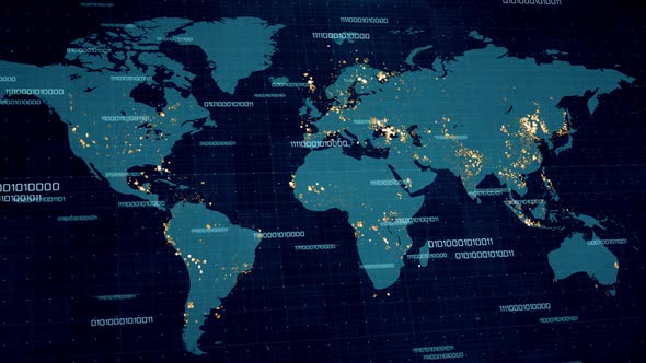 Abstract Map World line and point scales Infected on dark