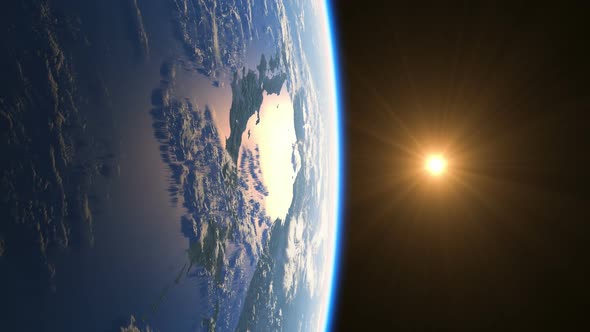 Realistic Sunrise Over The Earth alt