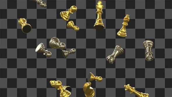 Flying Chess Figures Loop