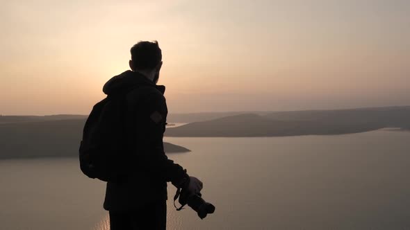 Landscape Photographer on Mountain