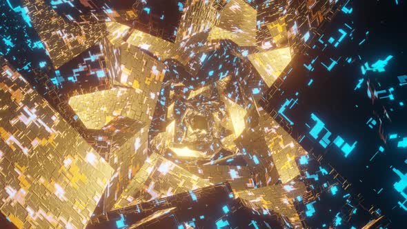 Digital Technology Blockchain Geometric Background alt