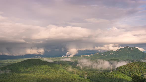 Landscape in the morning time with 4K Time lapse video,