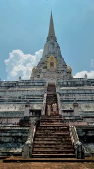 Wat Phu Khao Thong Chedi in Ayutthaya Thailand