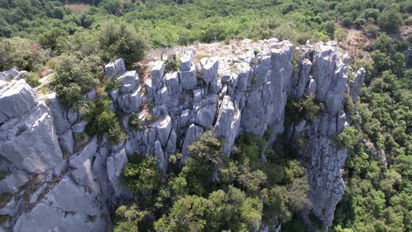 Drone flight around the Bau of St Jean in France