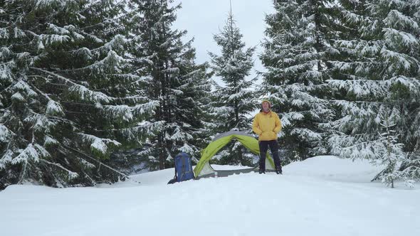 Traveller Near a Tent