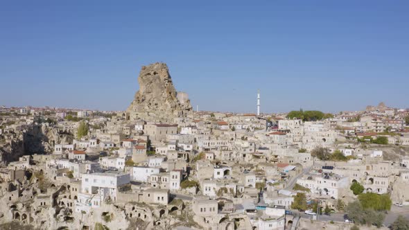 Panoramic View of Goreme Town in Cappadocia.