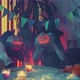 A Guy Takes Pictures or Takes Pictures on His Friends' Phone on Halloween - VideoHive Item for Sale