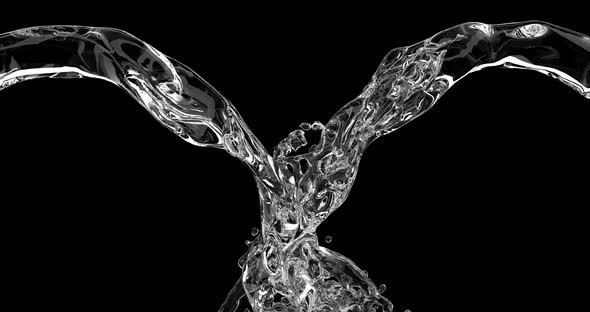 Water Splash on Black alt