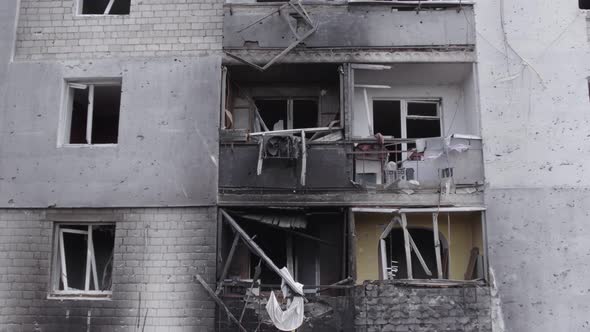 War in Ukraine  Destroyed Building in Borodyanka Bucha District