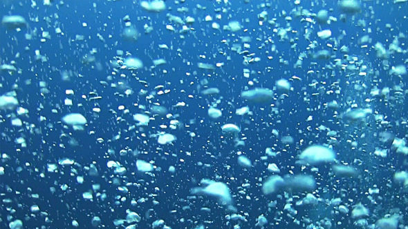 Air Bubbles in the Blue Water 664