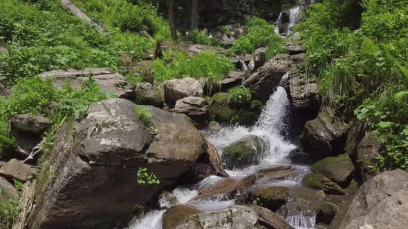 Close Up of Falling Water at Waterfalls