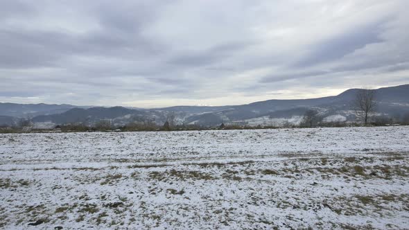 Hills seen during winter in Oncesti 