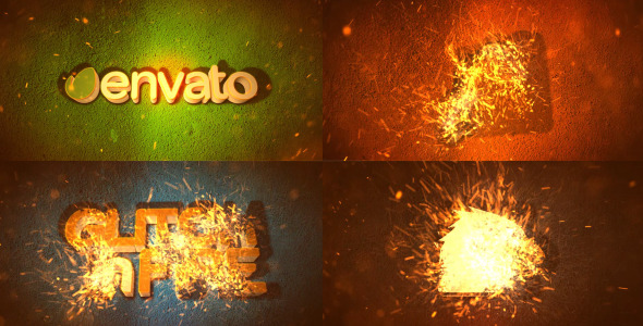 Glitch in Fire Logo Reval