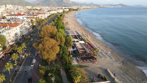 Alanya, Turkey - a Resort Town on the Seashore. Aerial View