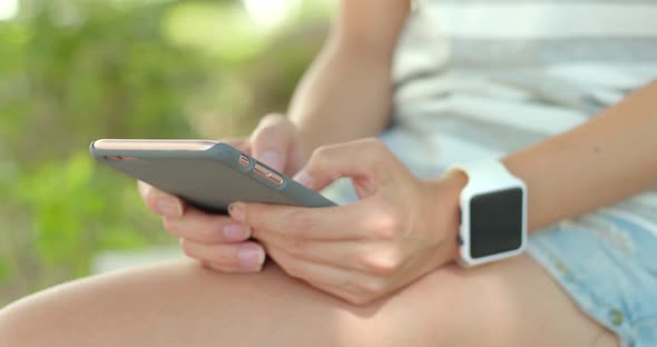 Woman using mobile phone 