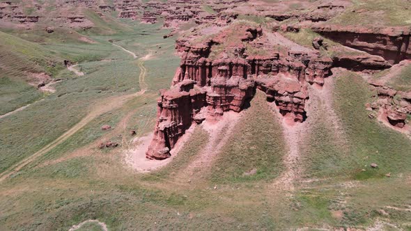 red fairy chimneys and valley