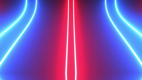 Neon Light Lines 4K