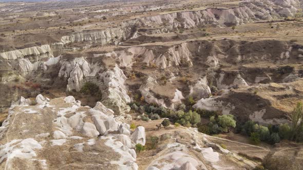 Cappadocia Landscape Aerial View. Turkey. Goreme National Park