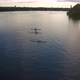Kayak aerial shot over lake - VideoHive Item for Sale