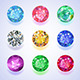 Round Shape Top View Colored Gems - GraphicRiver Item for Sale