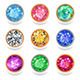 Round Shape Top View Bezel Colored Gems - GraphicRiver Item for Sale