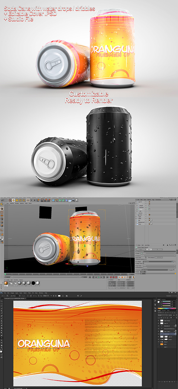 Soda Cans + PSD