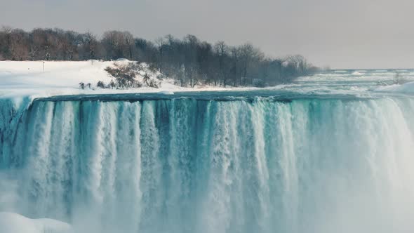 View From the Canadian Coast To the Amazing Niagara Falls in the Winter Season
