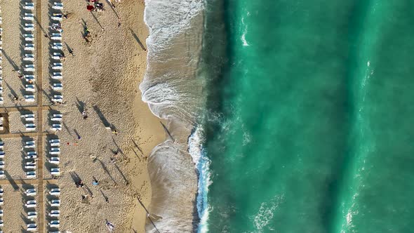 Sea Texture Aerıal Vıew 4 K Turkey Alanya