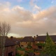 Wide shot: rainbow over English suburban town houses - VideoHive Item for Sale