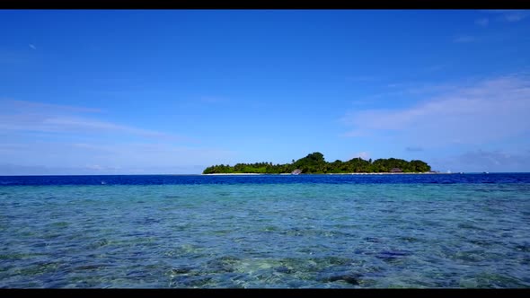 Aerial drone view nature of tropical sea view beach time by transparent ocean with white sand backgr