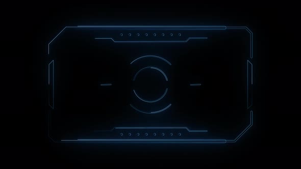 Hud Frame Digital Technology Plexus Lines, Alpha Channel alt