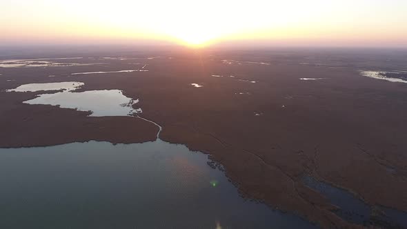 Sunset on Wetland