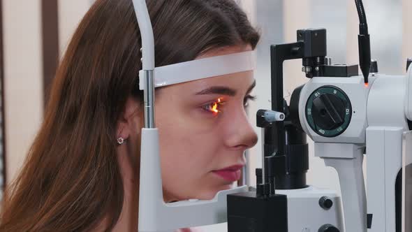 Ophthalmology Treatment with young woman