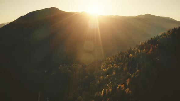 Sun Mountain Ridges Aerial