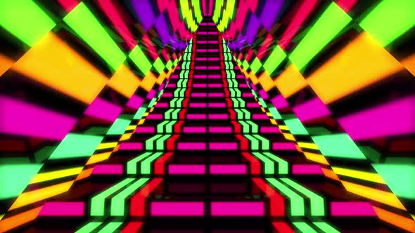 4 K Neon Stairway