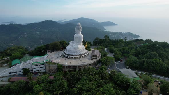 Drone View of the Big Buddha Thailand