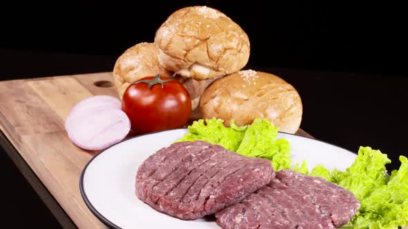 Burger Patties Rotation Display   