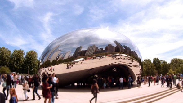 Cloud Gate or Bean Sculpture in Chicago