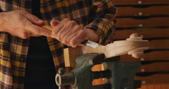 Female luthier at work in her workshop