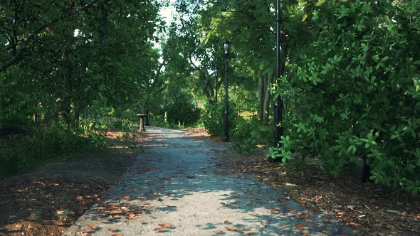 Empty Closed Park As Prevention From Coronavirus Covid19 Disease