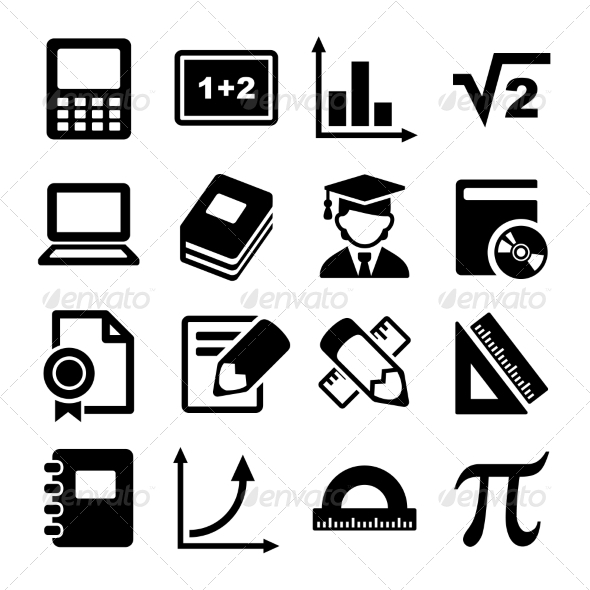 Mathematics Icons Set