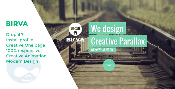 Birva - Creative One Page Drupal Theme