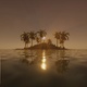 Sunset over an island in the ocean - VideoHive Item for Sale