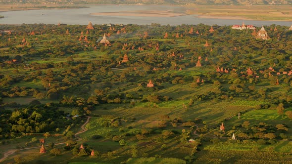 Flying over the amazing landscape of Myanmar