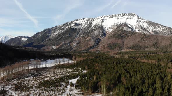 Beautiful Winter Landscape on the Lake Offensee in the Mountains in Upper Austria Salzkammergut