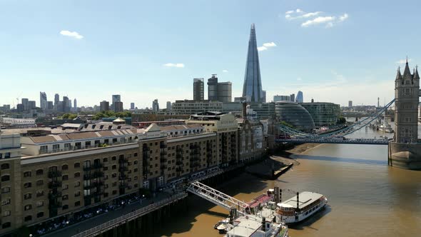 Aerial Video Butlers Wharf London Uk