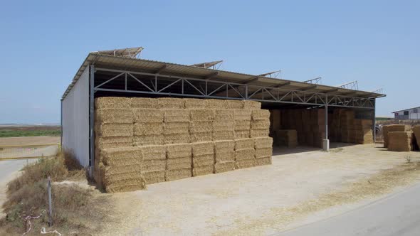 Agricultural structure of Straw at Kibbutz Alumin Sdot Negev, Israel