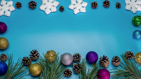 Christmas Background Copy Space, Christmas Background With Toys And Ornaments alt