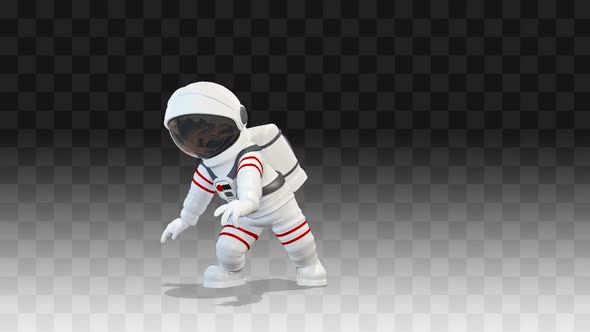 Cosmonaut Dancing A Cosmic Dance