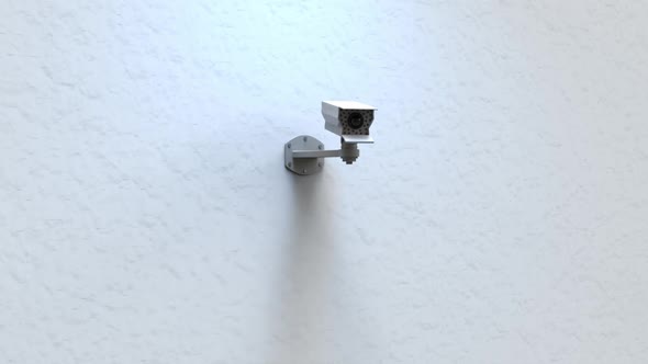 Surveillance Camera On The Wall